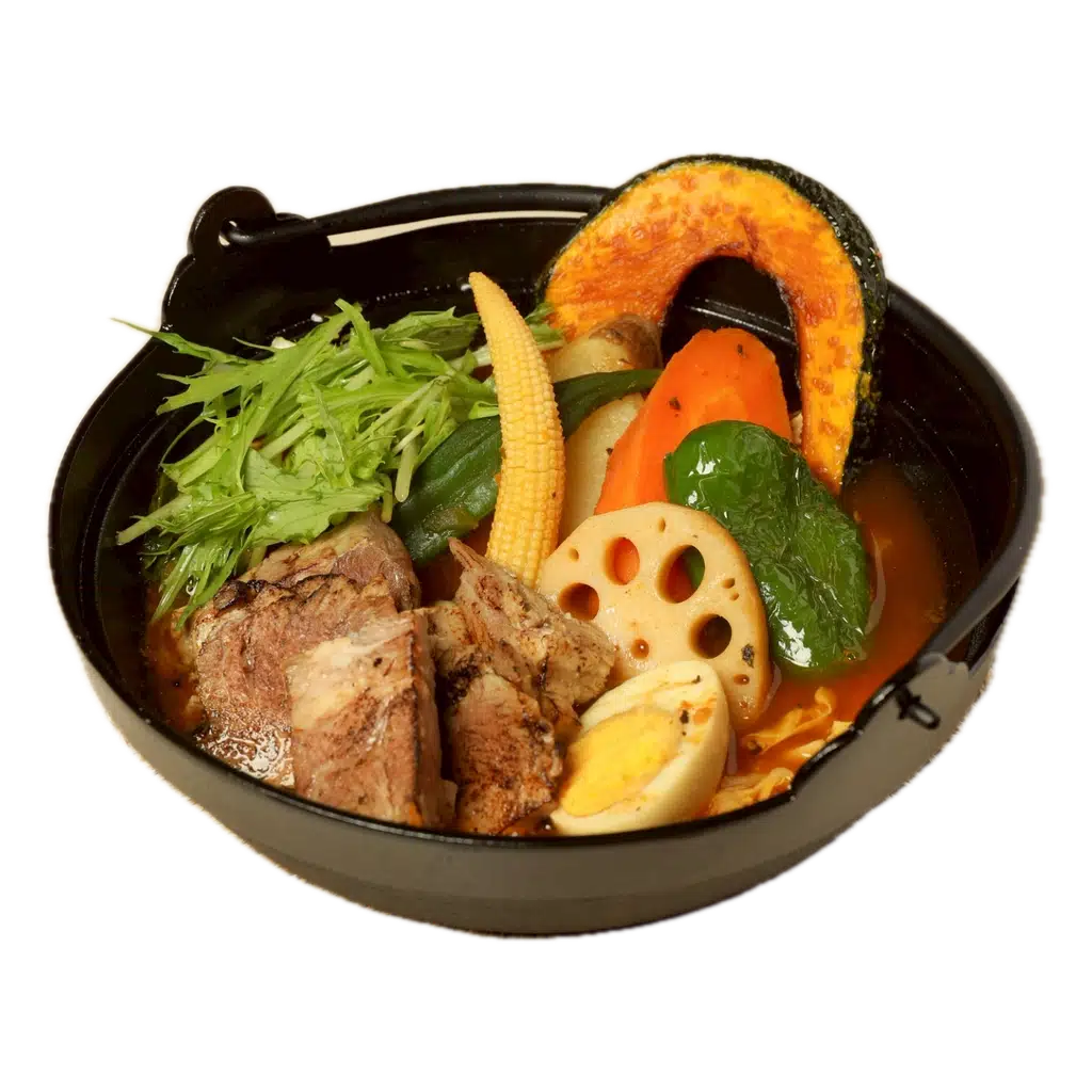 のぼりべつ豚の炙り角煮のスープカレー